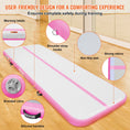 Load image into Gallery viewer, VEVOR Gymnastics Inflatable Air Mat, 4" Thick, 10ft Pink - BagNook
