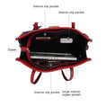 Load image into Gallery viewer, (navy-wine)Kindred Oversize Tote Vegan Leather by Mia k - BagNook
