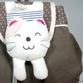Load image into Gallery viewer, Catch the Fish 100% Cotton Fabric Art School Daypack - BagNook
