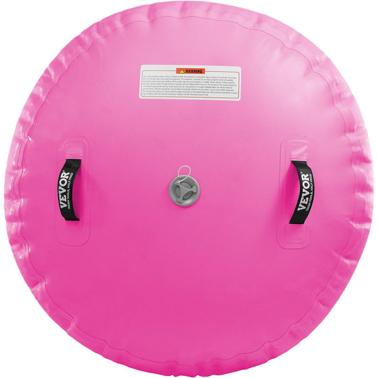 VEVOR Gymnastics Air Inflatable Barrel - 23.6 x 48.4", Pink - BagNook