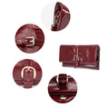 Load image into Gallery viewer, (wine)Koumei Wristlet Purse Envelope Snap by Mia K - BagNook
