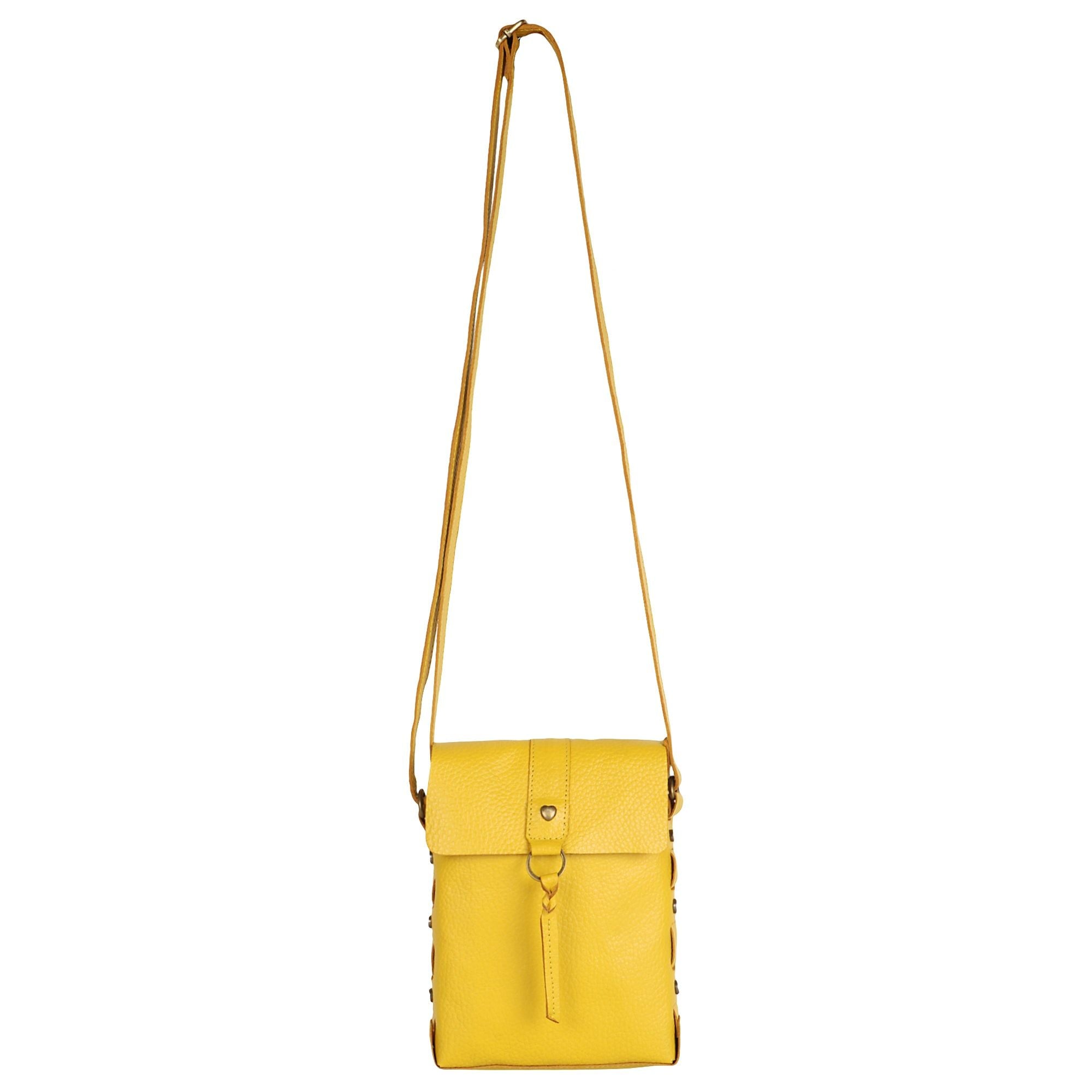 Jane Long Crossbody w/Top Flap & Tassel - Canary Yellow - BagNook