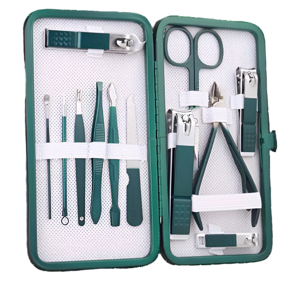 12pc Stainless Steel Nail Care Kit for Men/Women - BagNook