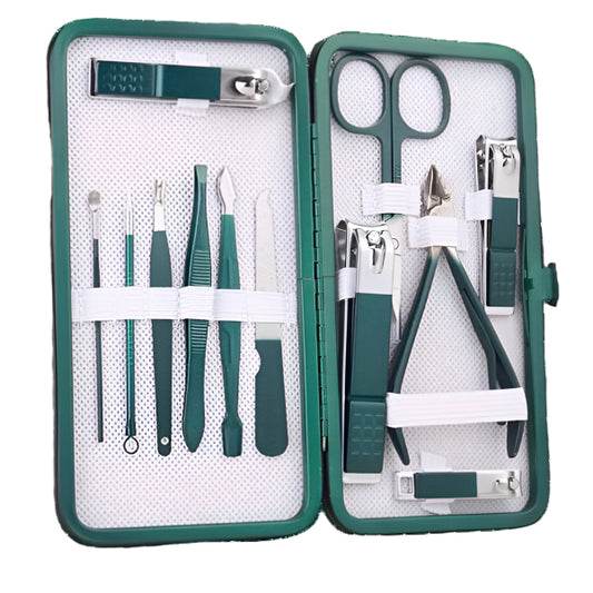 12pc Stainless Steel Nail Care Kit for Men/Women - BagNook
