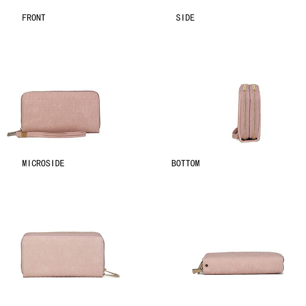 (rose pink)Aurora M Signature Wallet Handbag by Mia k - BagNook