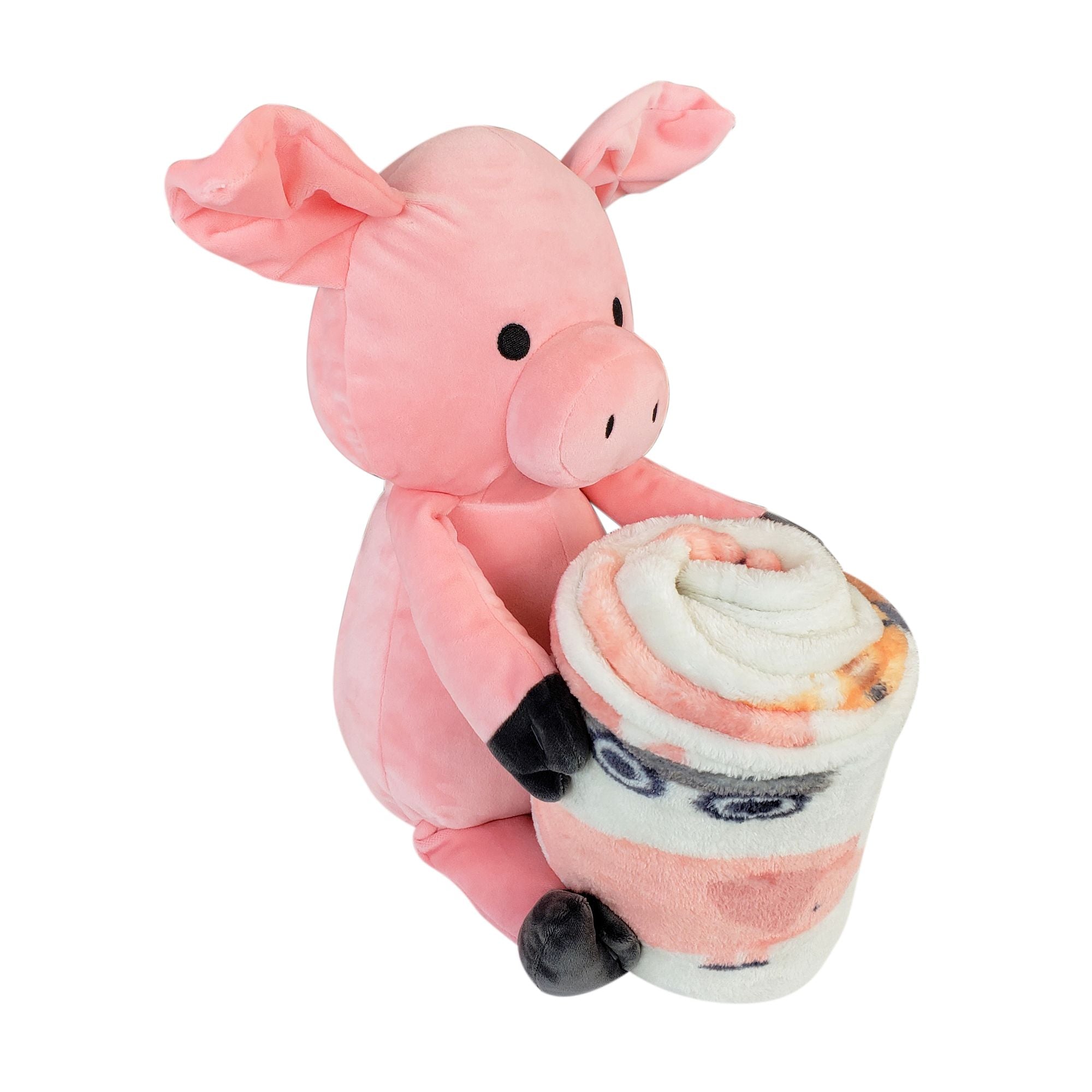 Rollee Pollee Pig Pen - Throw Blanket & Hugger Set - BagNook
