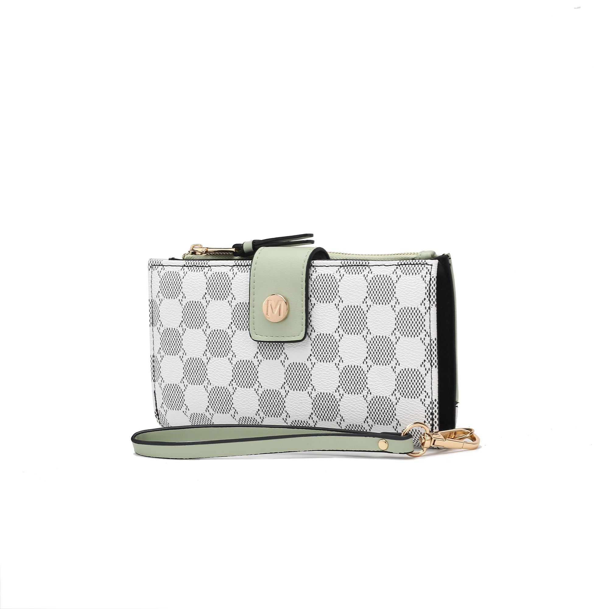 (mint)Solene Circular Print Wristlet Wallet by Mia K - BagNook
