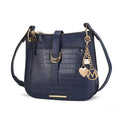 Load image into Gallery viewer, (navy)Kiltienne Crossbody Handbag Vegan Leather by Mia K - BagNook
