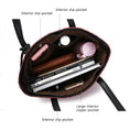 Load image into Gallery viewer, (burgundy)Aylet M Tote with Mini Handbag and Wristlet Pouch by Mia k - BagNook
