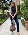 Load image into Gallery viewer, Kathmandu Collection | Patchwork Striped Crossbody/Hobo Bag - BagNook
