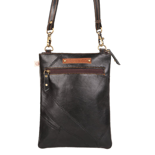 Madison Black Brisk Crossbody - Upcycled - BagNook