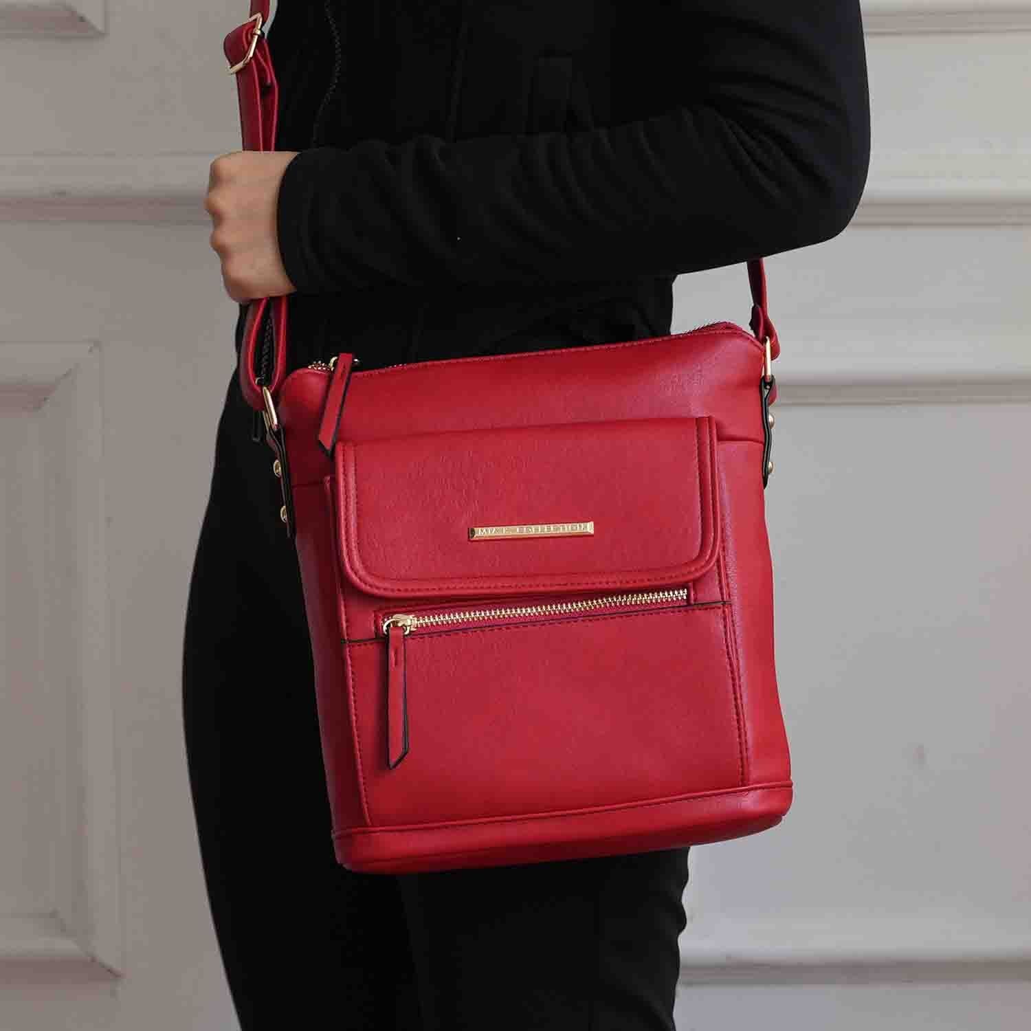(red)Triss Women's Crossbody Bag by Mia K - BagNook