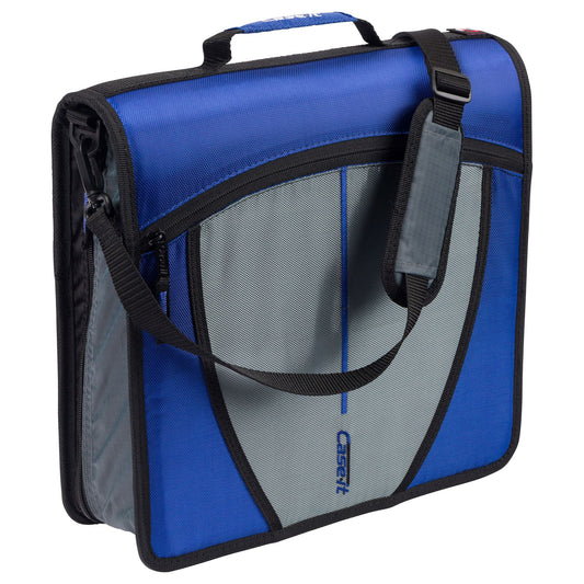 (midnight blue)The Mighty Zip Tab-3 Inch Zipper Binder w/Removeable Folder - BagNook