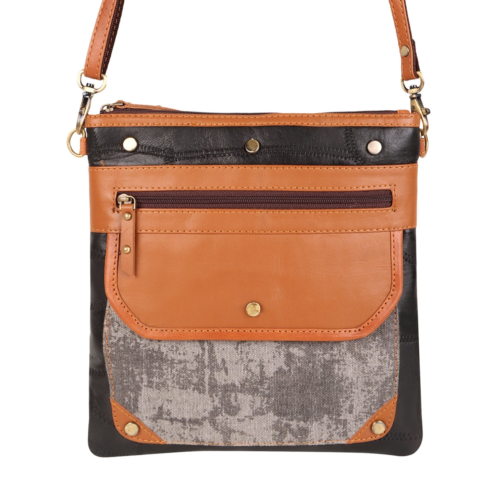 Dawn Crossbody Bag - Upcycled Genuine Leather - BagNook