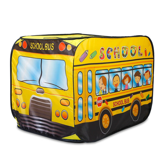 Kids Indoor-Outdoor Play Tent Pop Up School Bus w/Bag - BagNook