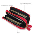 Load image into Gallery viewer, (red)Ellie Vegan Leather Flower Embossed Wristlet by Mia K - BagNook
