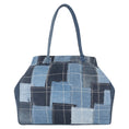 Load image into Gallery viewer, Terri Large Denim Patchwork Purse - Upcycled - BagNook
