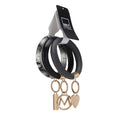 Load image into Gallery viewer, (charcoal-black-black)Jasmine Bangle Wristlet Keychain set by Mia K - BagNook
