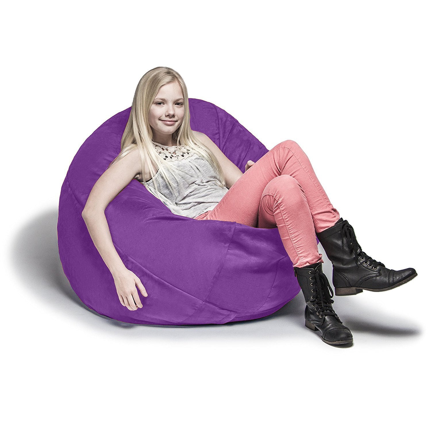 Jaxx 4 ft Cocoon Kids Bean Bag, Grape - BagNook