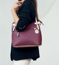 Load image into Gallery viewer, (burgundy-blush)Jaseli Hobo with Wristlet Key Ring & card Holder by Mia k - BagNook
