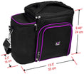 Load image into Gallery viewer, Meal Prep Insulated Lunch Box, Black Purple - BagNook
