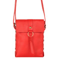 Load image into Gallery viewer, Jane Long Crossbody w/ top flap & tassel - Vibrant Red - BagNook
