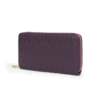 (purple)Aurora M Signature Wallet Handbag by Mia k - BagNook