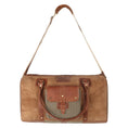 Load image into Gallery viewer, Vaan & Co. - Hardy Tan Duffel Bag - Upcycled Genuine Leather Travel Essential - BagNook
