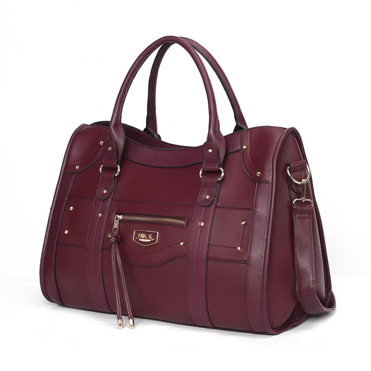 (burgundy)Patricia Duffel Handbag Women by Mia K - BagNook