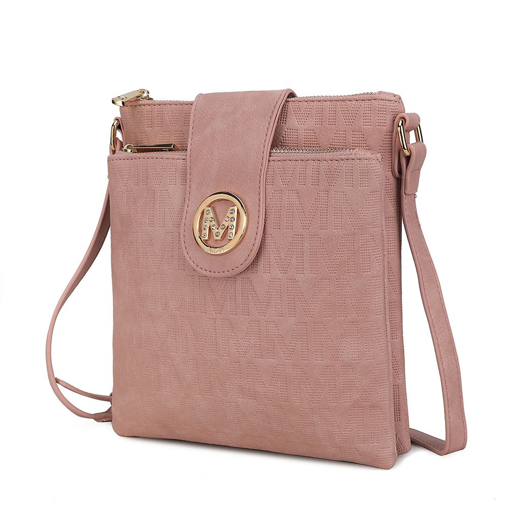 (rose pink)Marietta M Signature Crossbody Bag by Mia K - BagNook