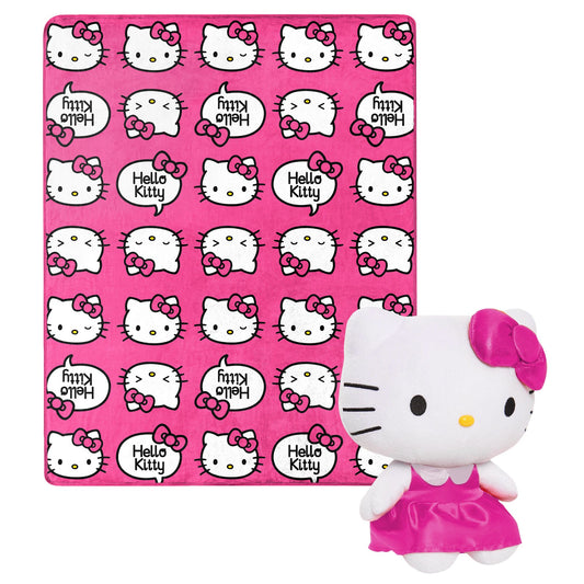 HELLO KITTY - PINK PRIDE Throw Blanket & Hugger Set - BagNook