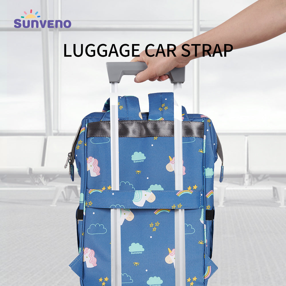 (blue)Sunveno Diaper Bag Backpack - BagNook