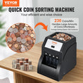 Load image into Gallery viewer, VEVOR USD Coin Sorter & Wrapper - 5¢ 10¢ 25¢, Sorts up to 230 Coins/min - BagNook
