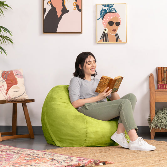Jaxx Saxx 3 ft Round Bean Bag - Lime - BagNook