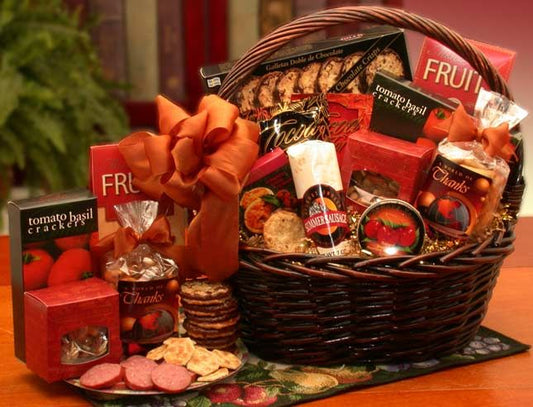 Gift Basket | A Grand World of Thanks Gourmet Basket (lg) - BagNook