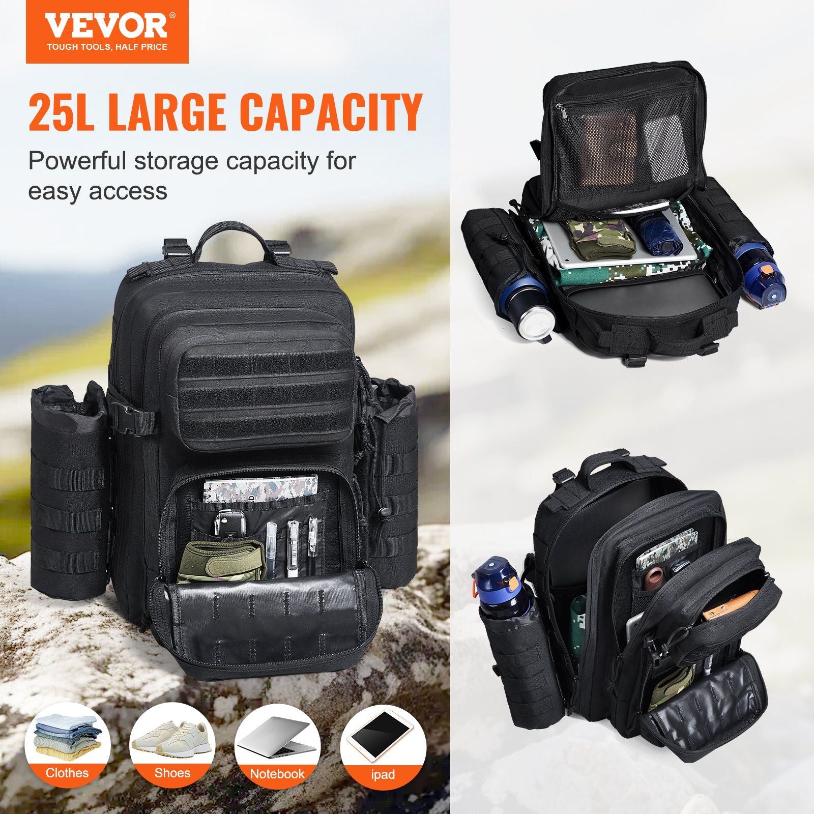 Tactical Backpack 25L Military Backpack with Molle Mode - BagNook