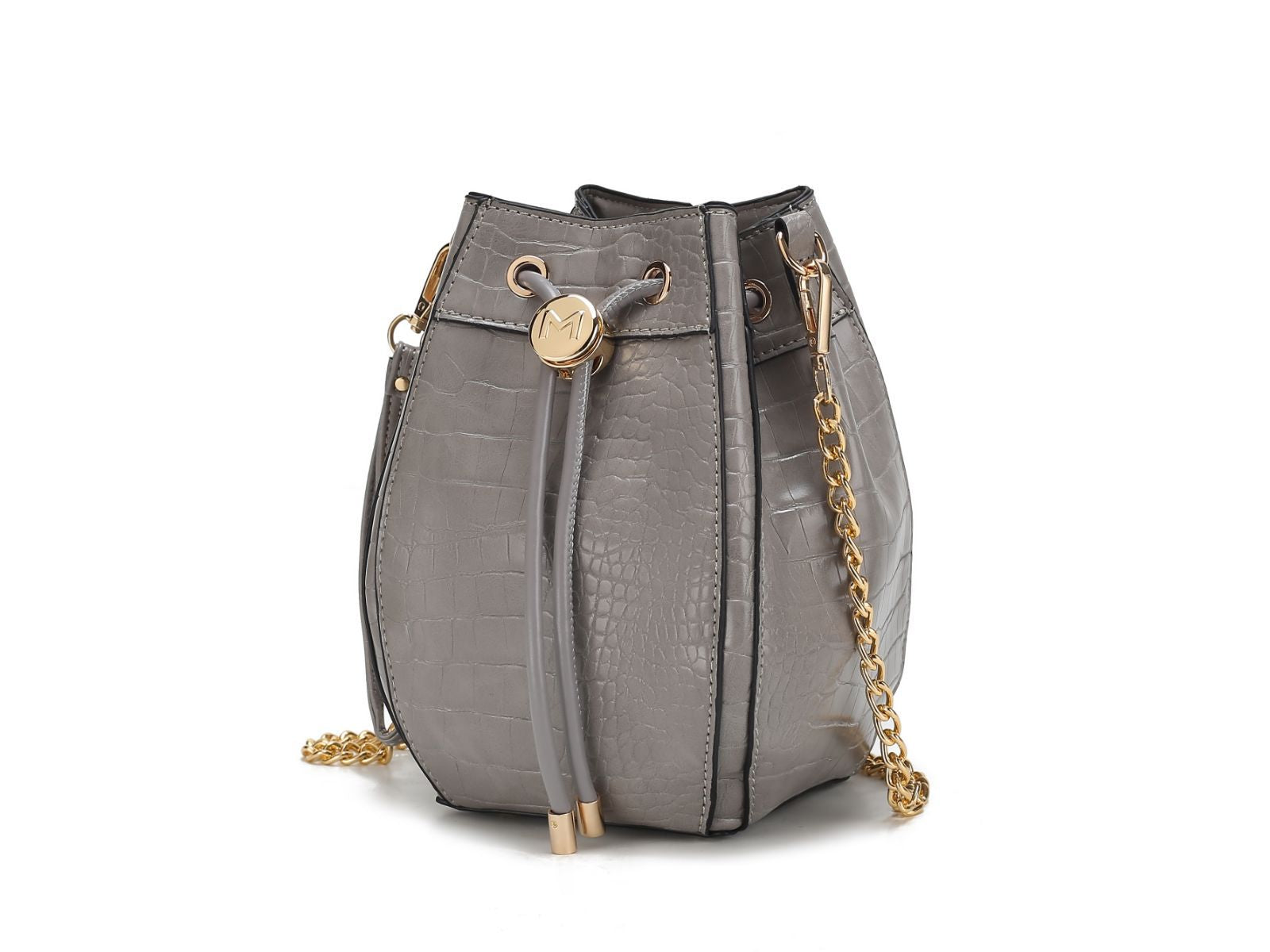 (grey)Cassidy Crocodile Embossed Women's Shoulder Bag by Mia k - BagNook