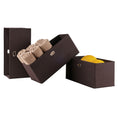Load image into Gallery viewer, Torino 3-Pc Set Folding Fabric Baskets - Chocolate - BagNook
