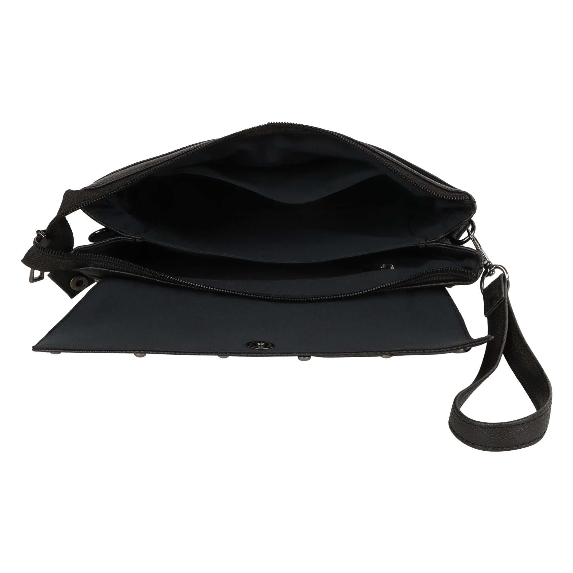 Mel Black Leather Convertible Crossbody - BagNook