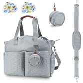 (lightblue)Breast Pump Diaper Tote Bag - BagNook