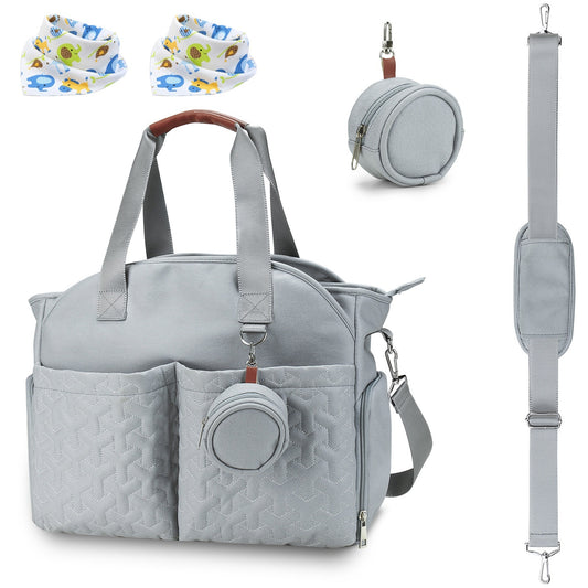 (lightblue)Breast Pump Diaper Tote Bag - BagNook