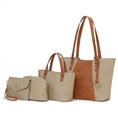 Load image into Gallery viewer, (beige)Lippa M Signature Crocodile Embossed Tote Set by Mia K - BagNook
