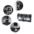 Load image into Gallery viewer, (black)Koumei Wristlet w/Snap, Faux Shearling by Mia K - BagNook
