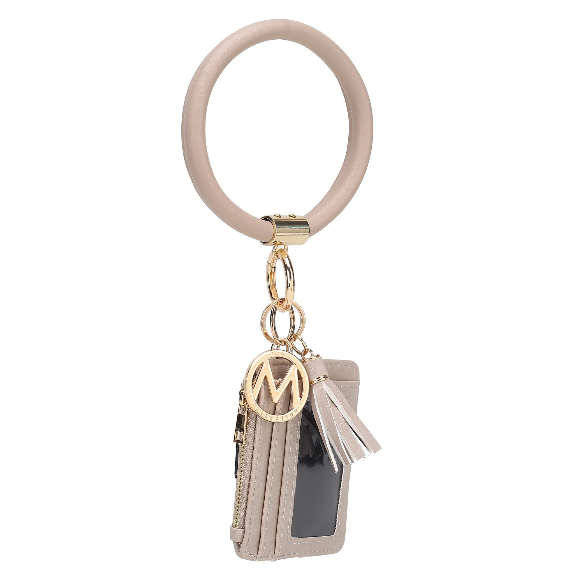 (taupe)Jordyn Bracelet with Card Holder by Mia k - BagNook