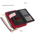 Load image into Gallery viewer, (wine-pink)Olympe Vegan Leather Wristlet Wallet by Mia K - BagNook
