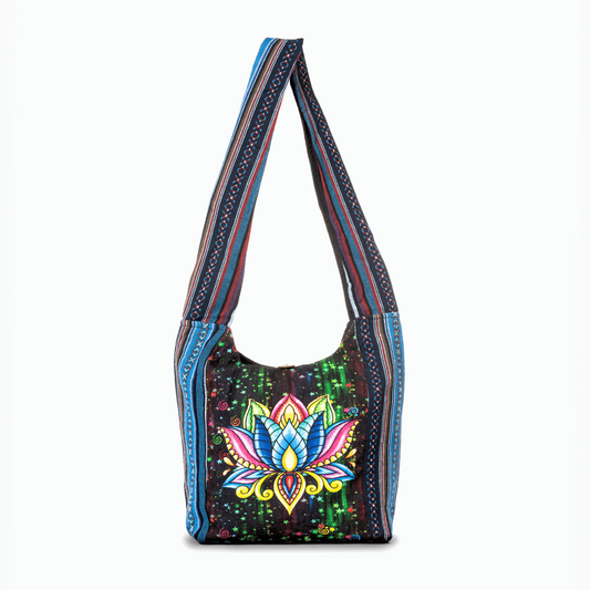 Kathmandu Collection | Lotus Handmade Crossbody/Hobo Bag - BagNook