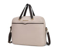 Load image into Gallery viewer, (beige)Rose Vegan Leather Laptop Briefcase by Mia K - BagNook
