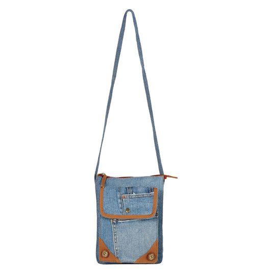 Upcycled Fashion - Cute Denim Crossbody - bagNook