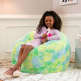 Load image into Gallery viewer, Jaxx Saxx 3 ft Bean Bag Chair - Faux Fur - Firefly Yellow - BagNook
