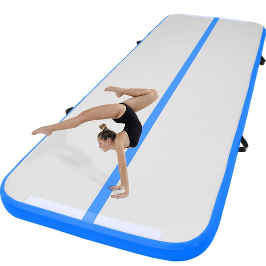 VEVOR Gymnastics Inflatable Air Mat, 4" Thick, 10ft Blue - BagNook
